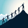 © Dishting Dishting  - businessman on top of the mountain