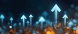 © Ilja - Ascending Arrows on Blue Background Symbolizing Growth Opportunities and Digital Transformation