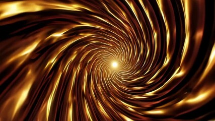 Wall Mural - golden swirling vortex with bright light at the end