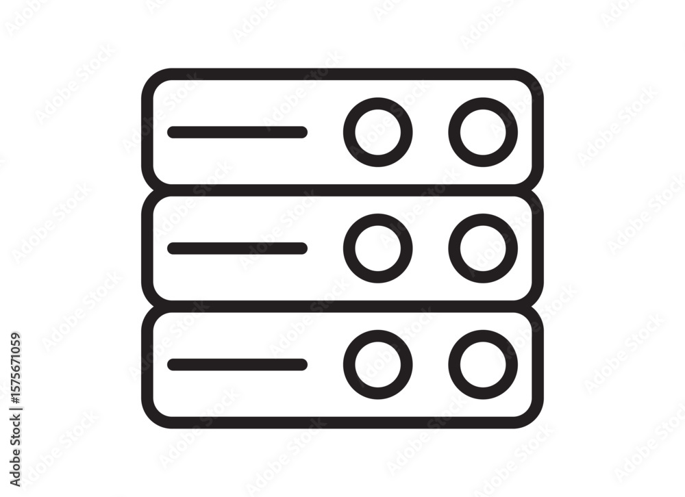 Server rack icon vector, Symbol, logo illustrations.server rack ico ...