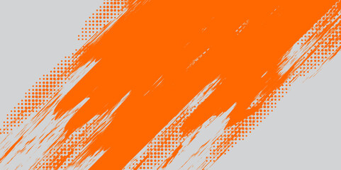 Wall Mural - Abstract orange vector background with grunge texture and flowing lines for a modern design illustration