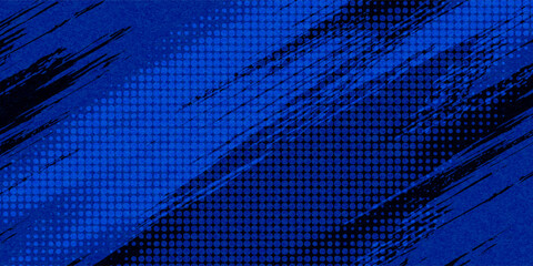 Wall Mural - blue color pattern gradient grunge texture background. dots pop art comics sport style vector illust