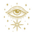 © Rawpixel.com - PNG Mystical eye with celestial stars.