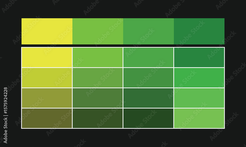 Green Gradient Backgrounds and Color Palette Collection. Green color ...