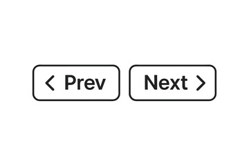 Wall Mural - previous and next navigation buttons vector. prev next ui elements with arrows. web page pagination 
