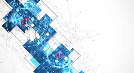Wall Mural - abstract background. scientific and technological concept. square art. vector
