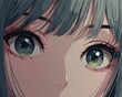 © Muhammad - Anime Girl Close-Up Soft Gaze, Long Lashes, Expressive Eyes
