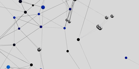 Modern digital network connection concept. Abstract background with lines and dots.