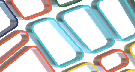 Wall Mural - multicolor abstract background banner of triangles , all the colors of the rainbow
