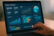 © Creative mind - An individual intently studies dynamic data charts displayed on a laptop, symbolizing the world of business intelligence, data analysis, and technological advancement.