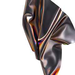 Wall Mural - 3D render abstract background. Colorful twisted shapes in motion. Computer generated digital art for poster, flyer, banner