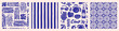 © Veronica - Amalfi coast hand-drawn seamless pattern collection: florals, coastal, stripes and tiles. Retro vibes in naive Mediterranean style. Perfect for fabric, kitchen decor, wrapping, and summer food design.