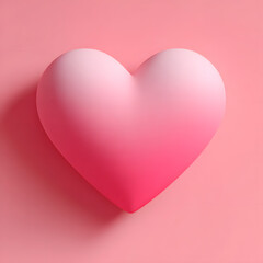 Wall Mural - blur gradient heart shape in pink color, y2k style element for social post, banner, poster, png isol