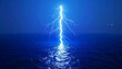 © Bagong - Powerful lightning bolt over dark ocean