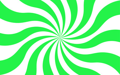 Canvas Print - abstract green and white radial sunburst background. central point, forming a dynamic, energetic vis