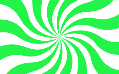 Canvas Print - abstract green and white radial sunburst background. central point, forming a dynamic, energetic vis