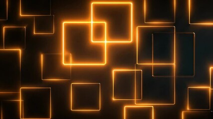 Wall Mural - gold light tunnel with geometric shape neon light layers on sleek background ,digital futuristic the