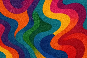 Wall Mural - a symphony of colorful waves