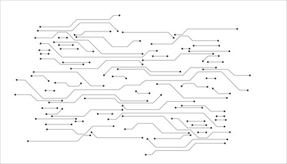 Wall Mural - abstract vector circuit board design for digital technology