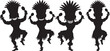 © MD - Cartoon Man Wearing Hawaii Mask Funny Character silhouette