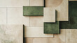 © BURINKUL - Modern beige and olive green blocks, geometric minimal layout