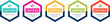 © VectoPick - Set of computer security certification organization badges. Colorful hexagon vector icons for secure access, network protection, data privacy, and cybersecurity accreditation logos.