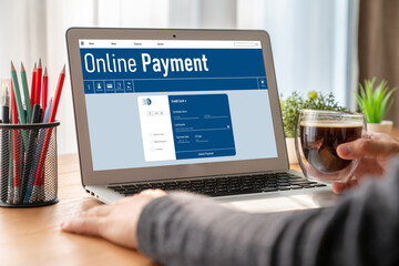 Wall Mural - online payment platform for modish money transfer on the internet netowrk