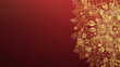 © Have a Good Day - Golden Ornate Indian Mandala Vector on Red Background with Copy Space for Elegant Presentations