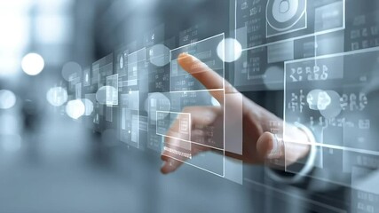 Digital Interface Interaction with Hands and Technology Background with ai generated