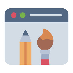 web design flat icon for creavie layout interface