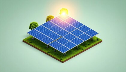 Isometric solar panel array (1)