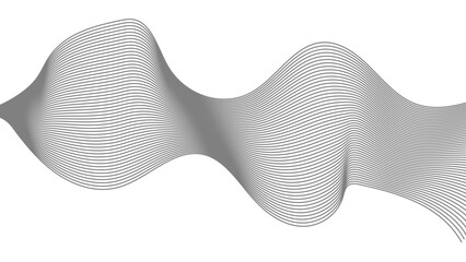 Wall Mural - abstract black lines wave curve motion on white background. thin wavy line abstract background. wavy