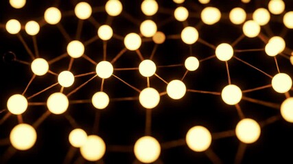 Network of glowing spheres