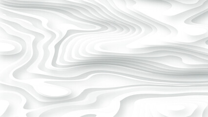 Wall Mural - white paper cut decoration textured with wavy layers, white abstract geometric pattern background, w