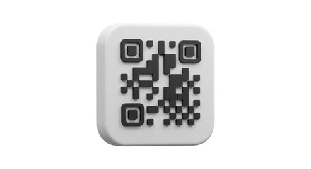 3d render of qr code symbol for mobile payment business scan