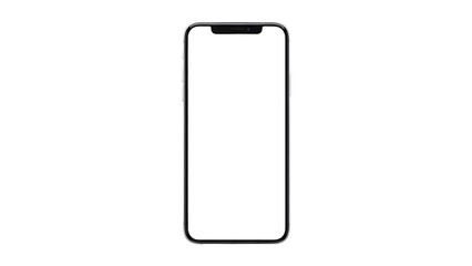 Isolated smartphone mockup template for app presentation and ui design on white background view 99 char on transparent background
