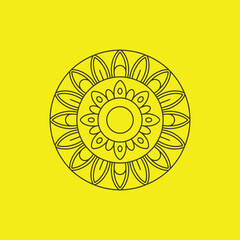 Wall Mural - bright sun and moon icon vector illustration on a white background with a decorative gear pattern, p