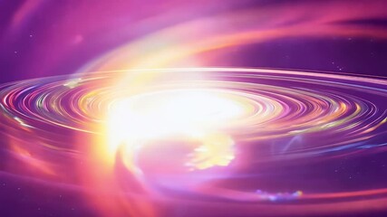 Wall Mural - Colorful galactic detonation forming swirling rings and lens flare