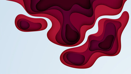 Wall Mural - red liquid flow with blood cells and nail polish texture