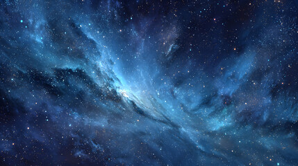 Wall Mural - Detailed realistic night starry blue sky. Cosmos concept. Galaxy explosion. Stars in space abstract. Astronomy beauty pattern. Congratulations or invitation background.