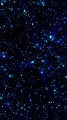 Wall Mural - dynamic cosmic explosion with radiant blue particles, symbolizing energy and motion in deep space
