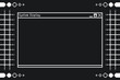 © marisamanee - Monochrome Pixel Art Style, 80s Dialog Interface Template Frame Background with Border