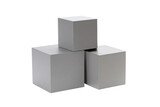 three cubes stacked on top of each other