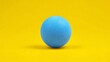 © AI Petr Images - Blue sphere floats serenely on yellow expanse, echoing surreal minimalism, World Thinking Day, playful chromatic contrast harmony