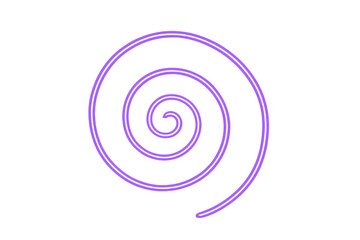 Wall Mural - vibrant purple neon spiral swirling dynamically, generating modern graphic design energy against tra