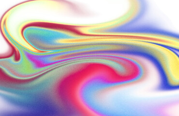 Wall Mural - holographic grainy gradients shape cutout on transparent background, retro color noisy gradient back