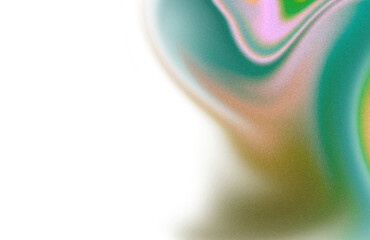 Wall Mural - holographic grainy gradients shape cutout on transparent background, retro color noisy gradient back