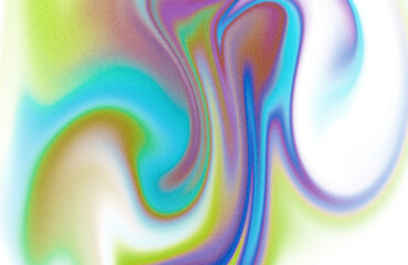 Wall Mural - holographic grainy gradients shape cutout on transparent background, retro color noisy gradient back