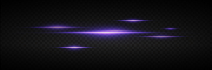 Wall Mural - glowing horizontal lines of light, laser flash.