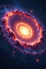 Wall Mural - Stunning cosmic spiral galaxy, swirling arms of stardust and gas creating a mesmerizing celestial dance Perfect for astronomy, space exploration, and science fiction projects , twirl, power